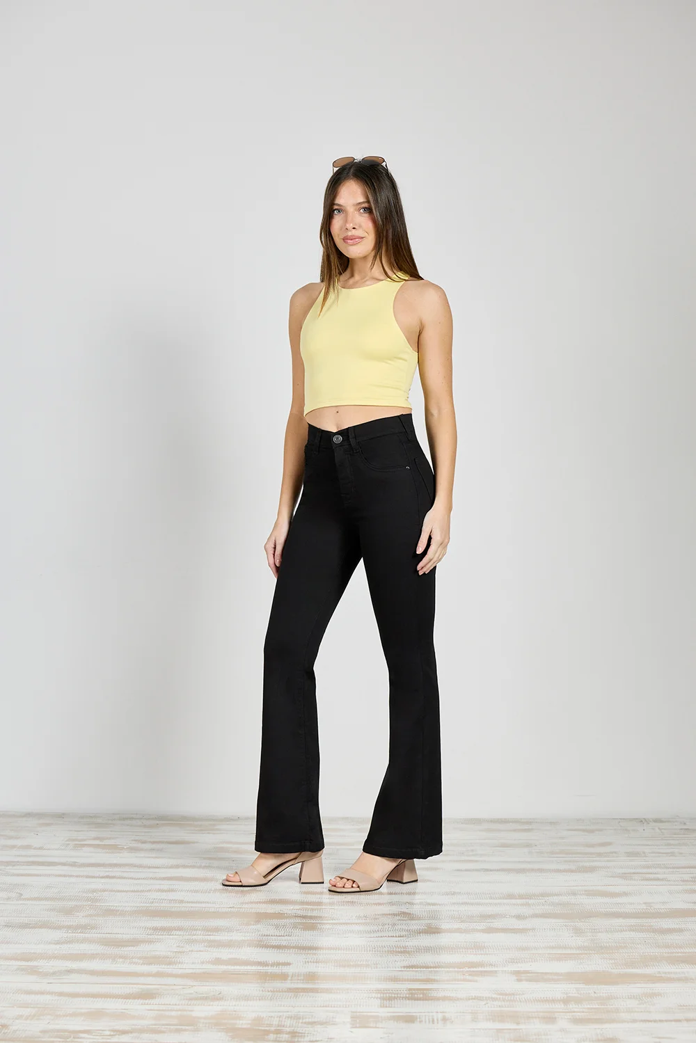 Jeans Cenitho Semi Oxford Clásico Negro Elastizado